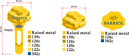 Custom Golf Hat Clip Process - This is the second step in the process. This is the mockup design for the hat clip