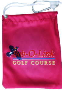 Custom Golf Tee Bags Birds of feather Front New Pink