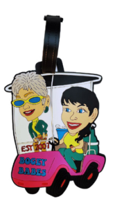 Custom Golf Bag Tags Shaped in a Golf Cart Form