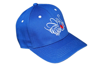 Custom golf hats Blue Front Side