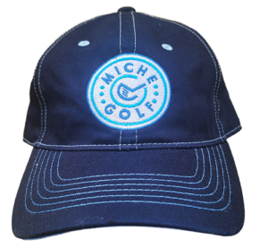 Custom golf hats dark blue front