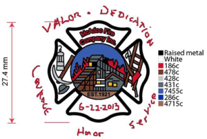 McAdoo Fire Company-lapel pin map