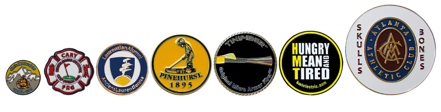 Custom Challenge Coin Sizing Chart Example