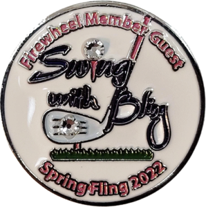 Swarovski Ball Marker bling swing fire wheel