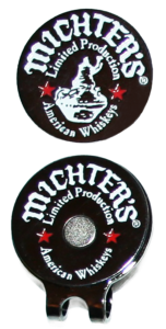 Custom Golf Hat Clip with Ball Marker. Made For Michters Whiskey