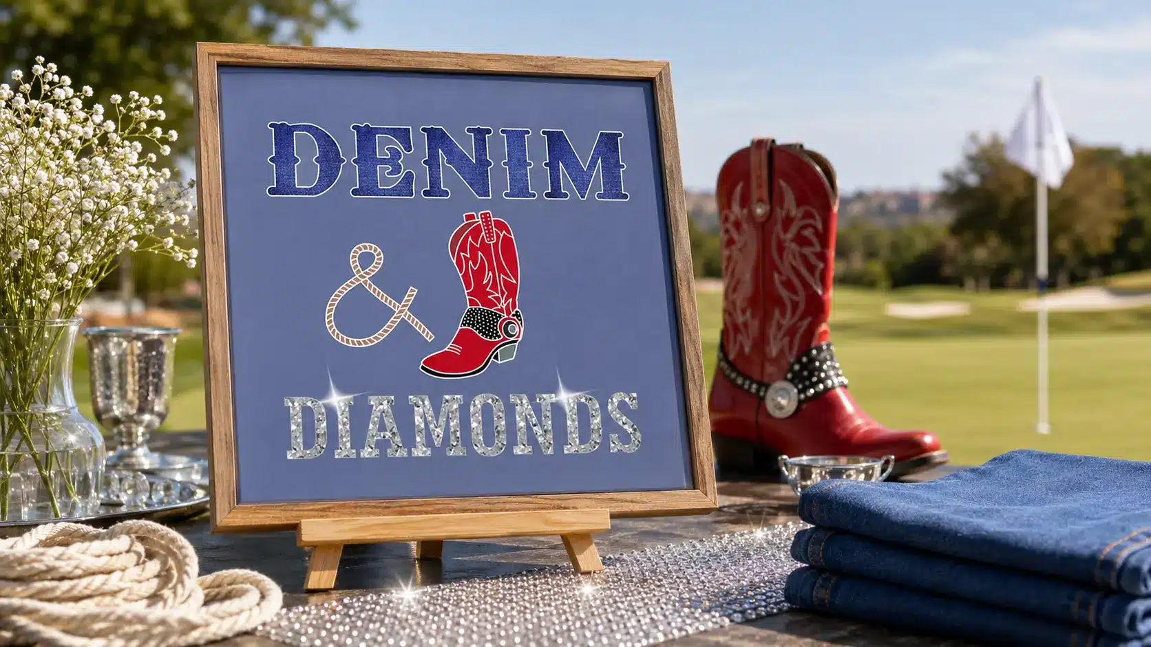 Denim and Diamonds Golf Theme