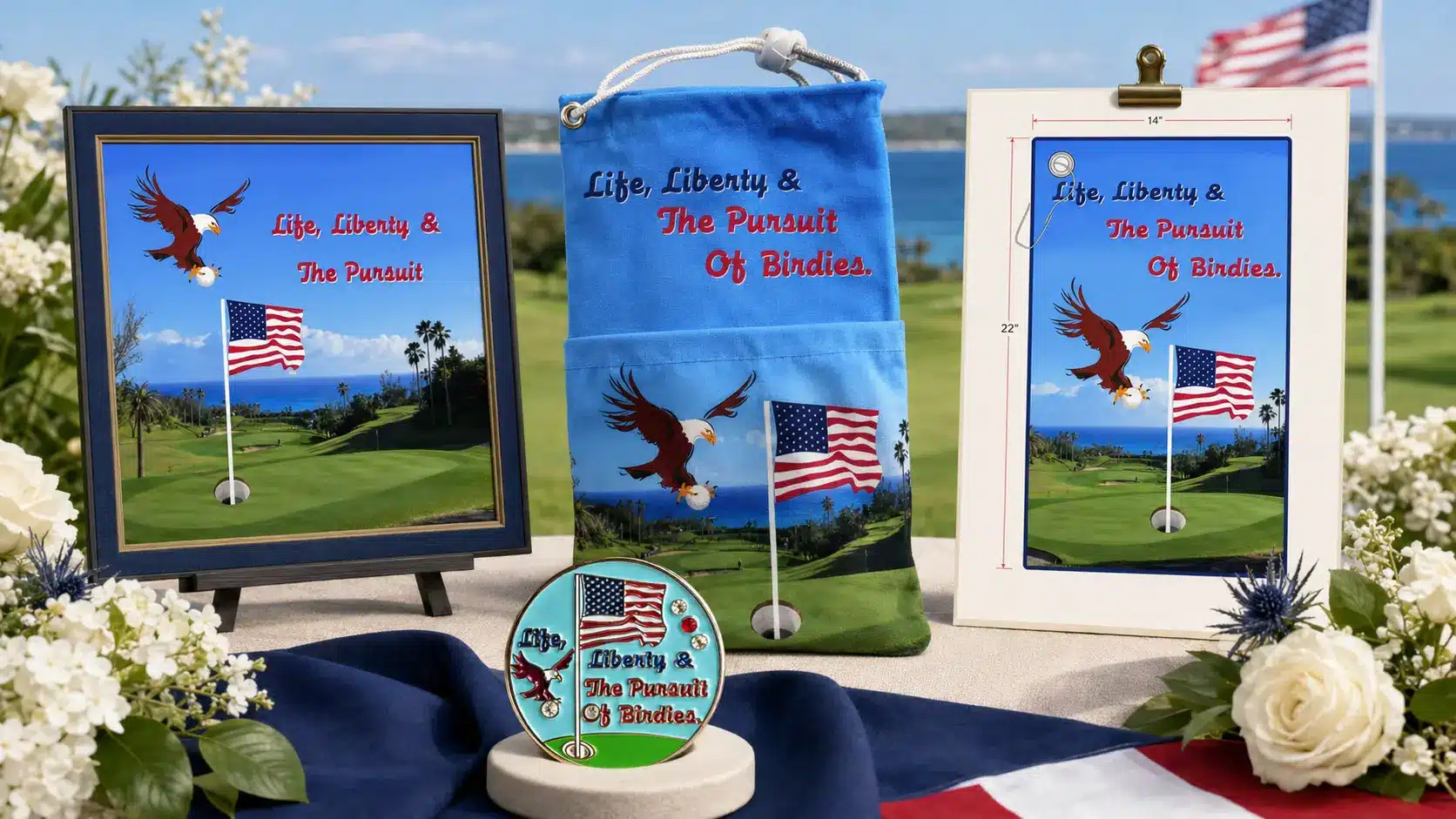 Life, Liberty and the Pursuit of Birdies Golf Theme