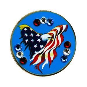 Patriotic Ball Marker with Crystals