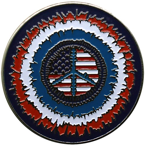 Patriotic Peace Love Golf ball marker