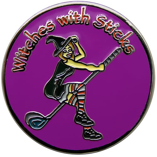 Witches with Sticks golf ball marker
