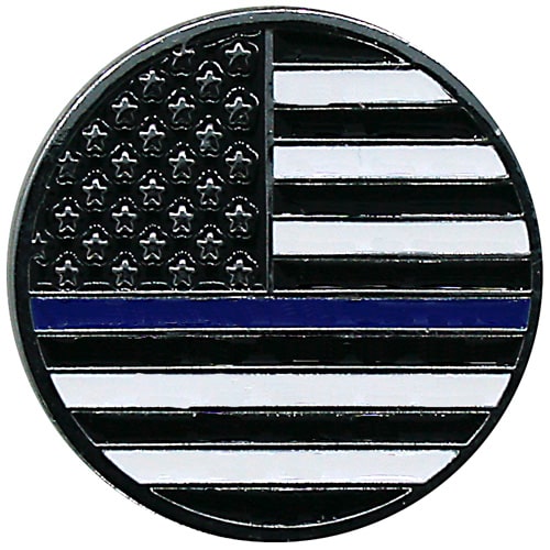Blue Line USA Flag Golf Ball Marker