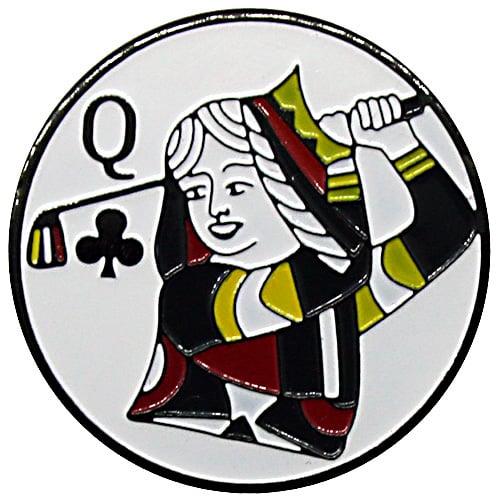Queen of Clubs ball marker
