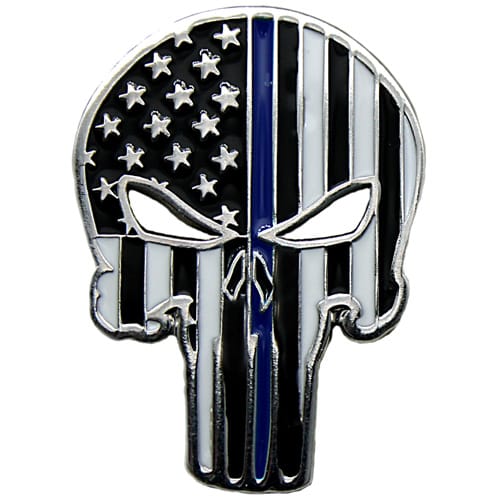 USA Back the Blue Skull ball marker