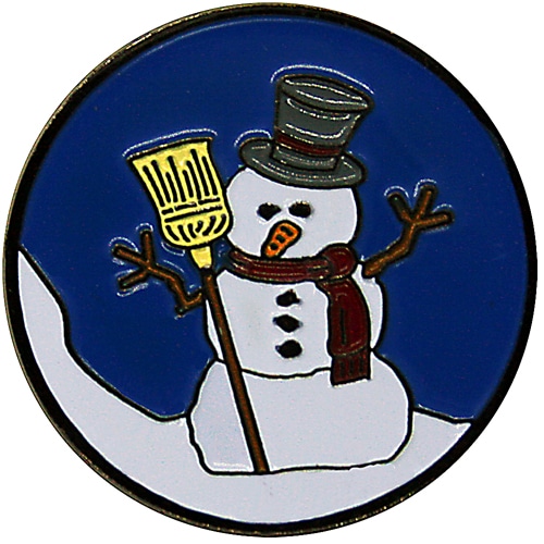 Snowman ball marker