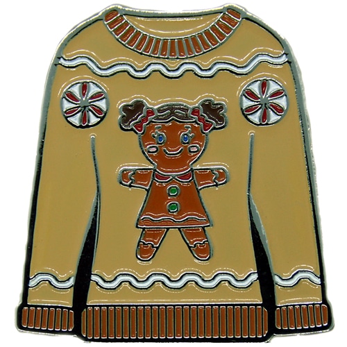 Gingerbread Girl Ugly Sweater Golf Ball Marker
