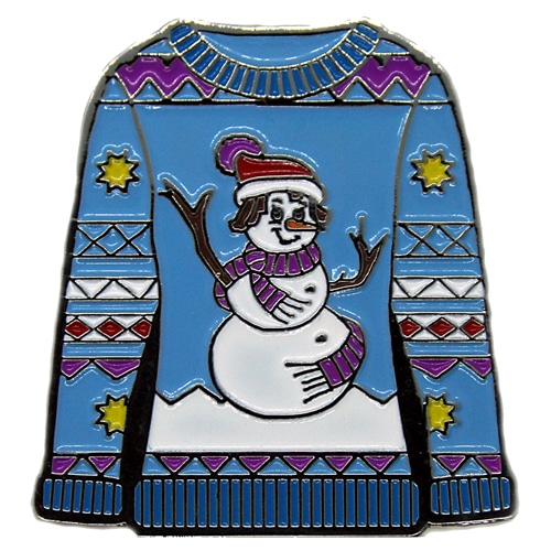 Snowlady Ugly Sweater Golf ball marker