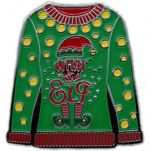 What the Elf Ugly Sweater ball marker