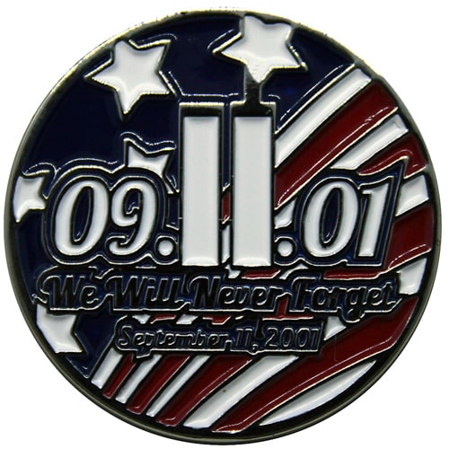 9-11 We Remember golf ball marker