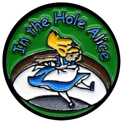 Alice in the Hole Golf Ball Marker