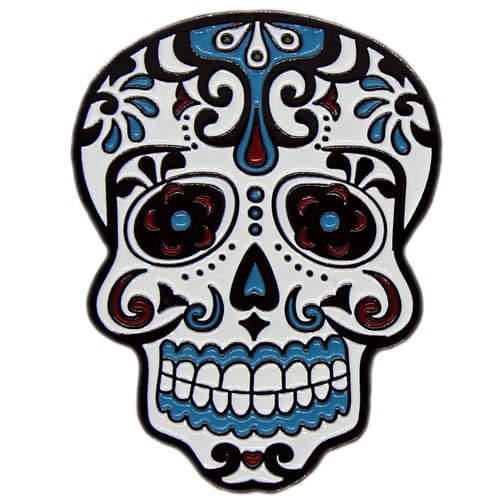 Blue Eyes Dia de los Muertos Golf Ball Marker