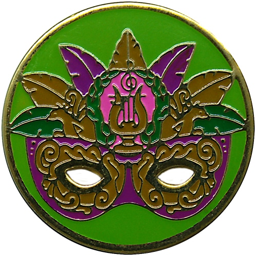 Elaborate Green Mask Golf Ball Marker