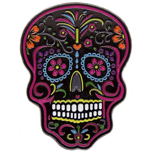 Flowers & Lace Dia de los Muertos Golf Ball Marker