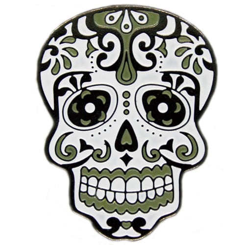 Gutsy Gold Dia de los Muertos Golf Ball Marker