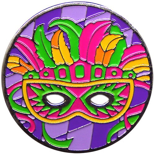 Elaborate Pastel Mask Golf Ball Marker