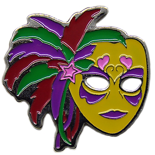 Shaped Gold Mask Golf Ball Marker