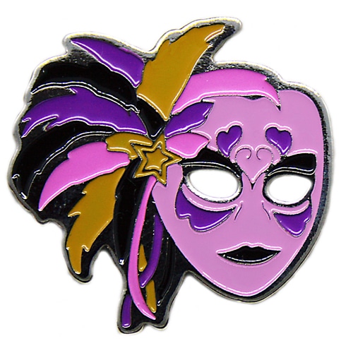 Pink Shaped Mask Golf Ball Marker