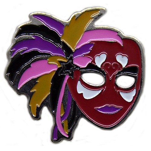 Shaped Red Mask Golf Ball Marker