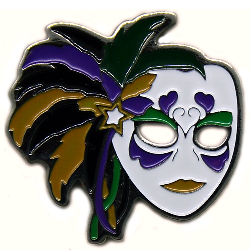 White Shaped Mask Golf Ball Marker