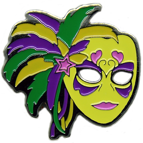 Shaped Yellow Mask Golf Ball Marker