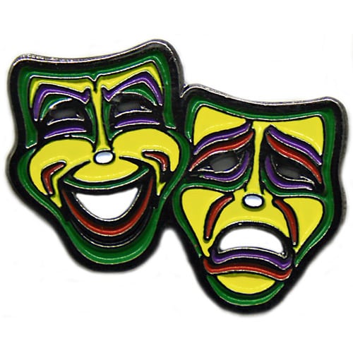 Triumph & Tragedy Mask Golf Ball Marker