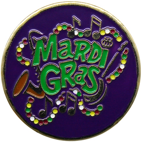 Mardi Gras Jazz Golf Ball Marker