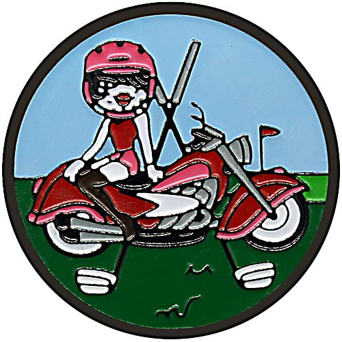 Motorcycle Chick Golf Ball Marker