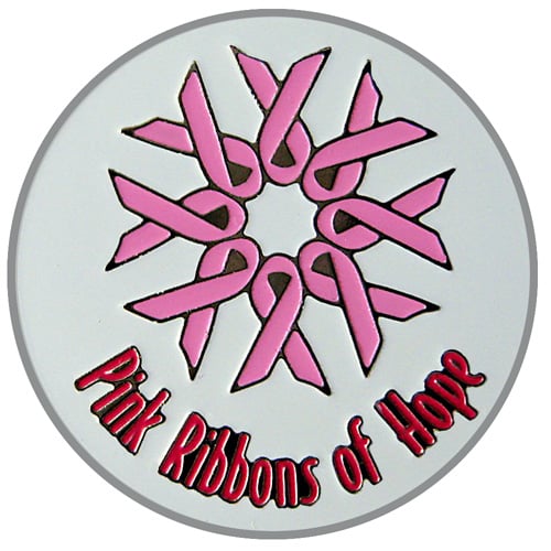 Pink Ribbons of Hope Golf Ball Marker