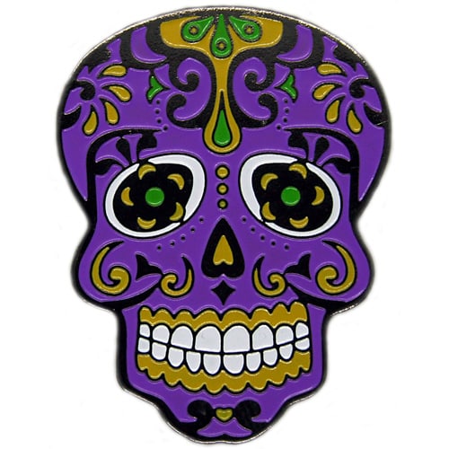 Purple Royalty Dia de los Muertos Golf Ball Marker
