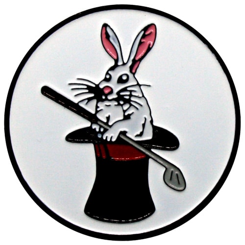 Rabbit in the Hat Golf Ball Marker