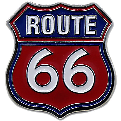 Route 66 Sign RWB Golf Ball Marker