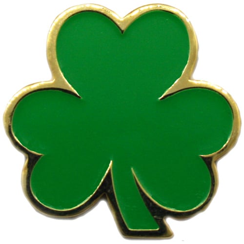 Shaped Shamrock golf ball marker