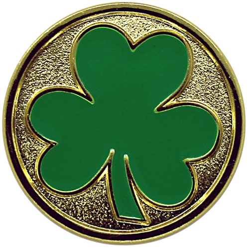 Shamrock golf ball marker