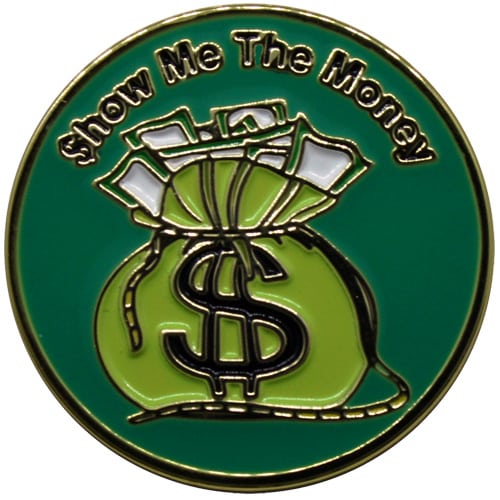 Show Me The Money Golf Ball Marker