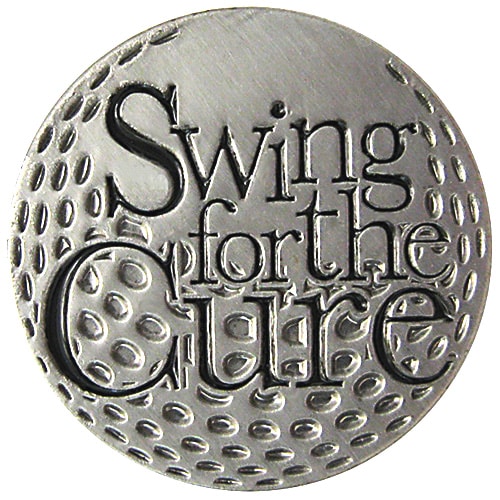Swing for the Cure (Black) Golf Ball Marker