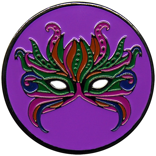 Traditional Lavender Mask Golf Ball Marker