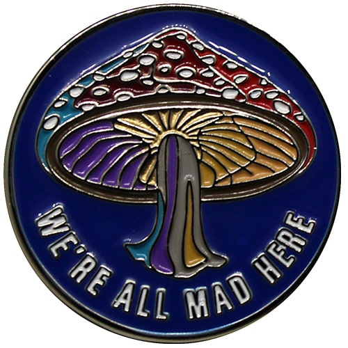 We're All Mad Here Mushroom Golf Ball Marker