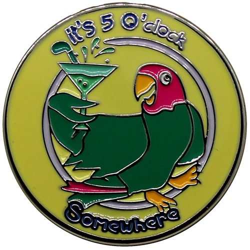 It's Five O'Clock Somewhere Golf Ball Marker