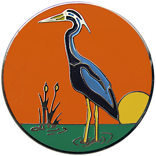 Blue Heron golf ball marker