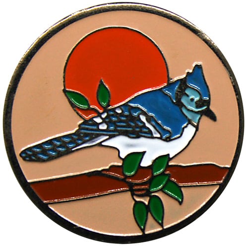 Blue Jay Golf Ball Marker