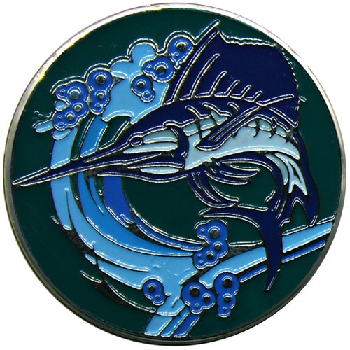 Marlin golf ball marker